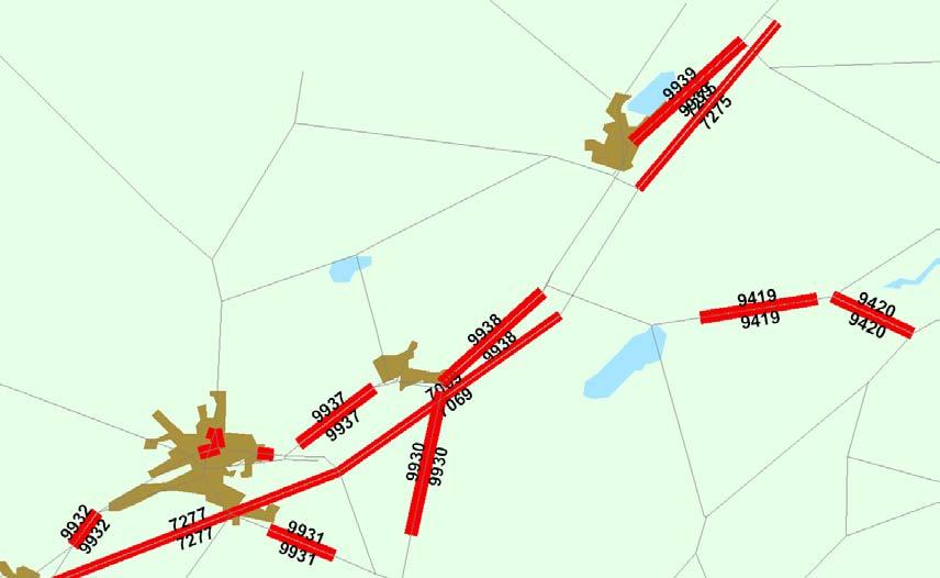 Tabell 3-30 Skillnad reslängdsfördelning, ärendeandelar före- efter förbifart Örkelljunga Arbete Övrigt Fritid Besök Skola Tjänste Totalt 0-2.5 km -45-16 -20-17 -4-8 -45 2.