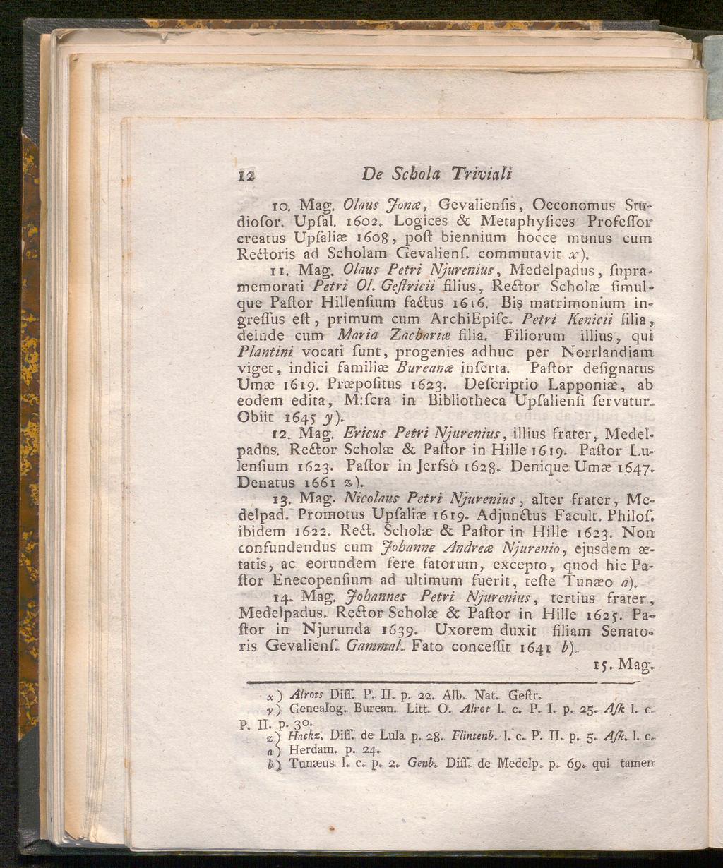 I% De Sc ho I a Trivialt 10. Mag. Olaus Jona, Gevalienfis, Oeconomus Smdiofor. Upfal. 1602,.