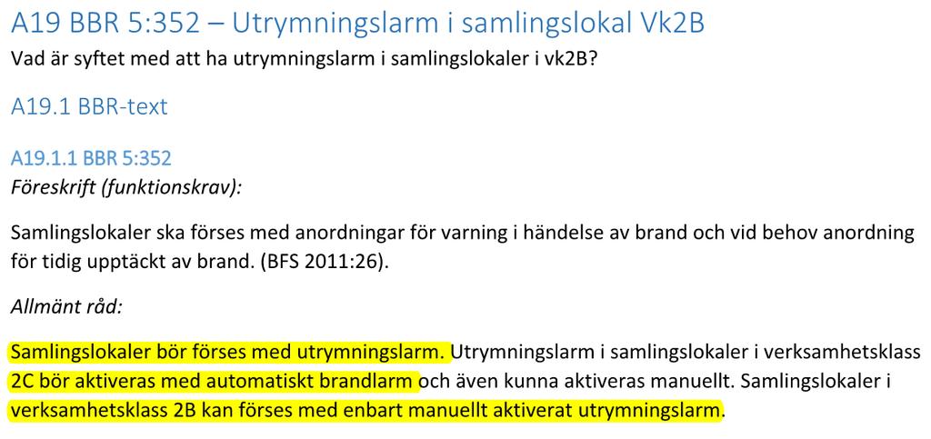 Exempel - utrymningslarm