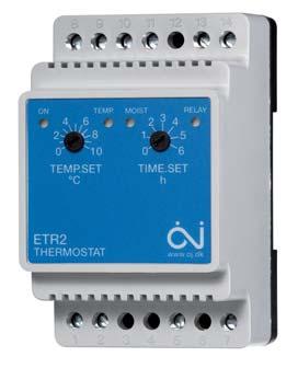 ELEKTRONISK TAKRÄNNETERMOSTAT TYP ETR2-1550 För is- och snösmältning EGENSKAPER - Detekterar både temperatur och fukt - Energibesparande - Mark- eller takanläggningar - Enkel installation - Lämplig