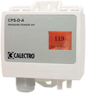 CPS-D-A TRYCKGIVARE MED BELYST DISPLAY, 24V Differenstryckgivare och tryckregulator för ventilationsanläggningar. Fritt inställbara mätområden, -100 till +3500 Pa. Ställbar K-faktor för volymmätning.
