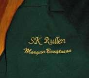 Klubbtröjor Köp tröja och keps med klubbens logo Samt det egna namnet på. Grundsortimentet består av: keps, t-shirt samt tröja med krage.