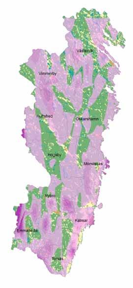Inventering av större vattensalamander Triturus cristatus i Kalmar län 2009 15 Större Mindre vattensalamander vattensalamander Antal småvatten i länet 1566 1566 Antal undersökta småvatten 180 180