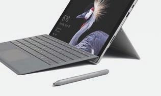 Surface Pro Den flexibla laptopen Nya Surface Pro är förbättrad på insidan med över 800 specialanpassade delar för att göra den snabbare, kraftfullare och bättre.