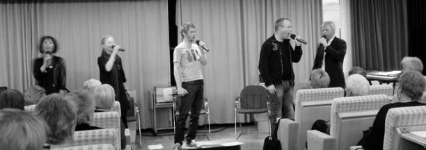 Konsert och masterclass med The Real GROUP Vi lämnade ett grått Falun den 18 januari och kördes med buss till Stockholm och färjeterminalen.