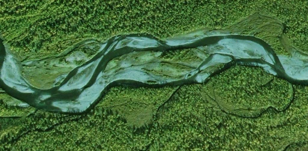 Dw: Vattendrag med med anastomerande fåror Delvis instabila öar med sediment viss vegetation, dock ej träd!