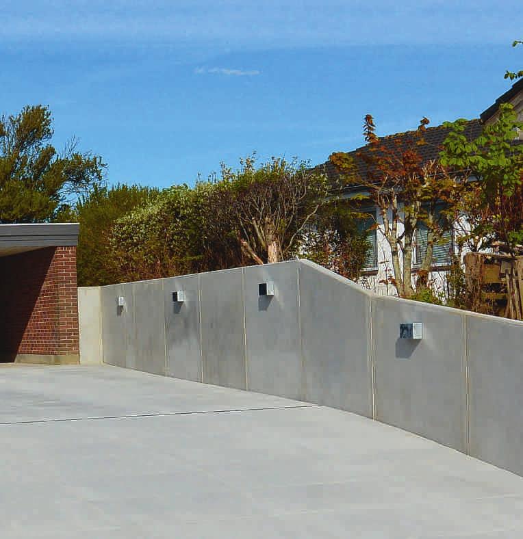 SORTIMENT Stödmurar 46 Höga murar Vi tillverkar stödmurselement upp till 4000x2000 mm som standard.