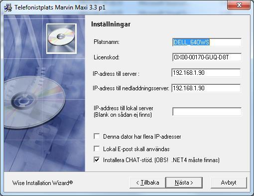 Inmatning av företagsspecifika uppgifter 4.3.