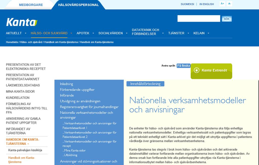 om Kanta-tjänsterna.