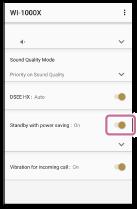 Ställa in strömsparläget (Standby (strömspar)) Välj [Standby (strömspar)] på hemskärmen.