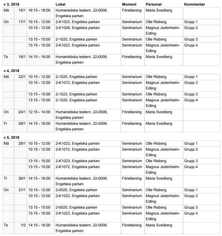 TEORETISK FILOSOFI A Kritiskt tänkande KURSBESKRIVNINGAR Lärare: Maria Svedberg, Magnus Jedenheim-Edling och Olle
