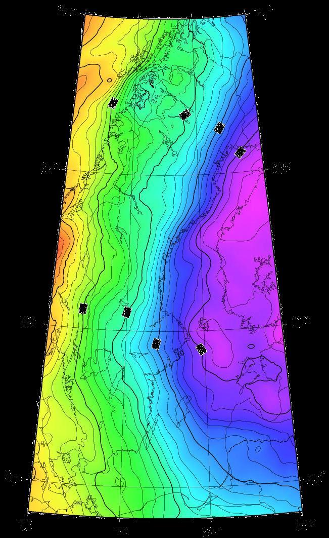 Tillbakablick: Den tidigare nationella geoidmodellen SWEN08_RH2000 Beräknad genom att anpassa den gravimetriska