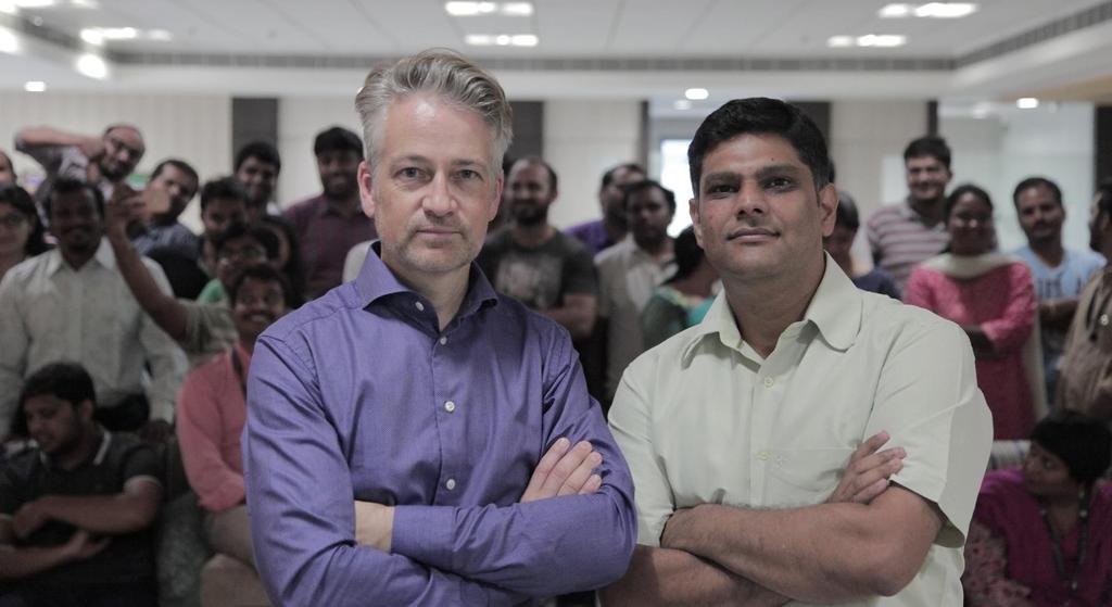 Saurabh som arbetar på bolagets nya AIavdelning och utvecklar funktioner baserade på Artificiell Intelligens, är en av många nya medarbetare i Hyderabad.