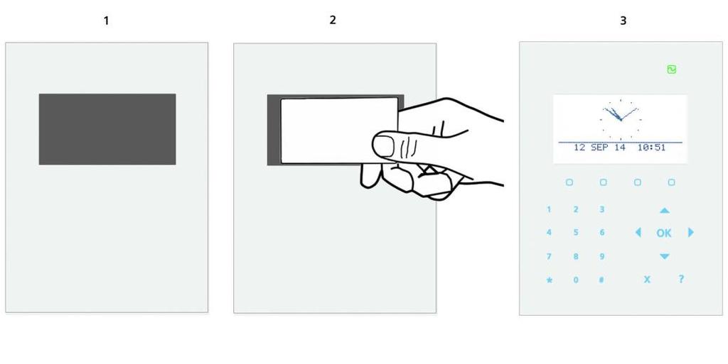 5 Logga in Inloggning med PIN 5 Logga in 5.1 Inloggning med PIN I viloläge visar skärmen som standard en analog klocka, men det kan vara olika beroende på systemkonfiguration.