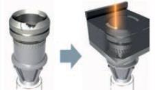 Ursprunglig ventil till vänster och reservdel tillverkad med AM till höger (Hendrixson, 2017) Reparation och påbyggnationer Lasertech reparation av produktionsverktyg På Lasertech används Laser Metal