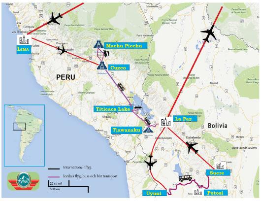 Reskod: SVPB20D - ID PERU OCH BOLIVIA PROGRAM 20 DAGAR.