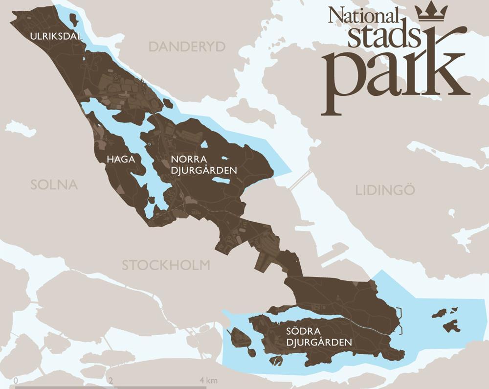 25 (47) Fig 14. Nationalstadsparkens utbredning. Länsstyrelsen har utarbetat en vård- och underhållsplan för Nationalstadssparken där målbilder redovisas.