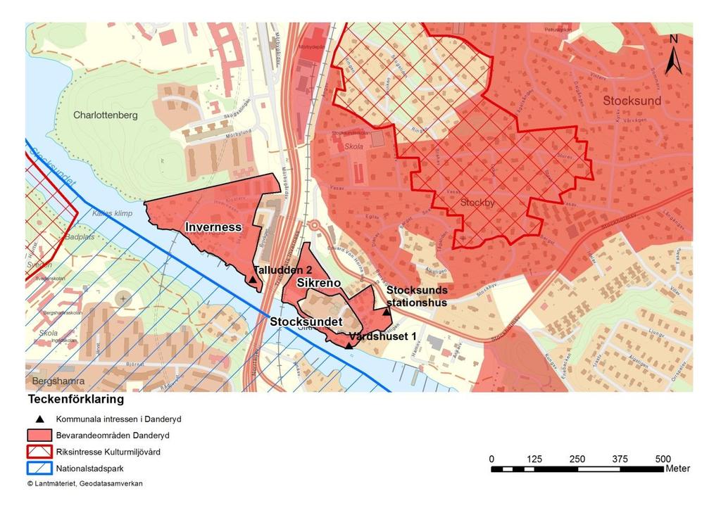 45 (47) Fig 22 visar en översikt av de kulturhistoriskt värdefulla miljöer i Danderyd som kommunen pekar ut i sitt