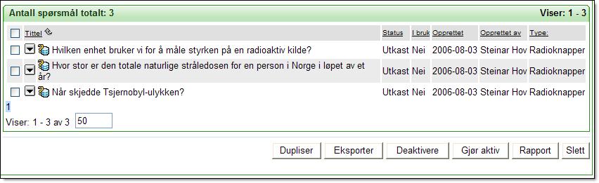 Hämta frågor från en annan frågedatabas: