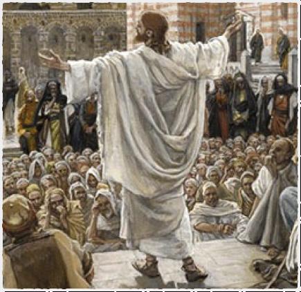 Vad hade Jesus för budskap? Jesus vandrade omkring och predikade om Guds rike.