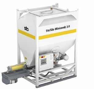 StoSilo Maskinteknik StoSilo Minicomb Sto Scandinavia AB kan presentera en kvalitativ och effektiv maskinpark för applicering av såväl grundputser som ytputser till fasader och invändiga arbeten.