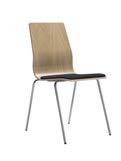 Chair and armchair in 3 variations with frame in tubular steel. Frame in standard (black, white or silver), chrome, or.