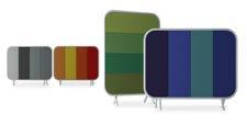 Tillbehör i vit pulverlackerad metall. Sound absorbing room divider in 2 sizes. Frame in tubular steel. Frame in (black or white), or. Four separate upholstered textile panels.