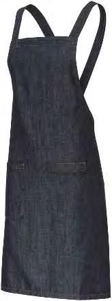 : 60 x 80 m (L x B) VY0077 Styk 9:90 Bröstlappsförkläde Miko Bröstlappsförkläde i mörk denim med samma detaljer som traditionella jeans.