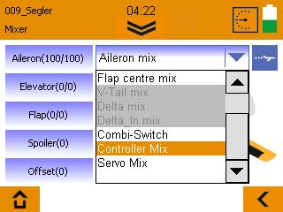 16 Fria mixrar COCKPIT X M-LINK har från version 1.20 totalt 8 extra fria mixrar, som kan konfigureras i menyn under "Kontrollermix" och "ervomix".
