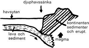 Magma strömmar nämligen upp längs de långa sprickorna, och på så vis skjuts plattorna isär kring sprickan.