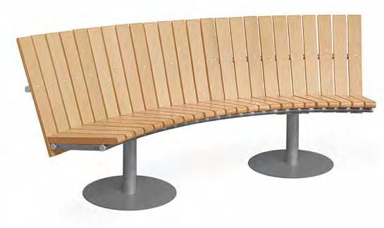 CIRKUM soffa, låg rygg Design Anders Ekegren Lackat ljus- eller mörkgrått stålstativ. Sits i massiv björk, ek eller laminat. Finns som rak och svängd modell. Kopplingsbar.