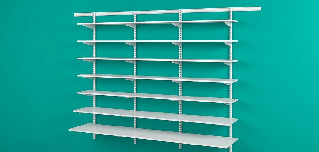 Arkivering Stål/Furu Arkivhylla Konsolhylla Ritningshurts Konsolhylla Design TreCe Bygg ditt eget hyllsystem av separata hyllplan, skenor och konsoler. Anpassningsbara på både djupet och längden.