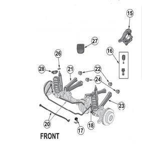 54 FRAMVAGNSDELAR GRAND CHEROKEE WJ 1999-2004