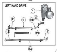 CHASSIE-DELAR GRAND CHEROKEE WJ 1999-2004 57 Styrning Pos. 1 Styrsnäcka 52088272A 1999-04 Ring Pos. 5 Pitman Arm (Styrarm) 52088242 WJ 1999-04 460:- Pos.