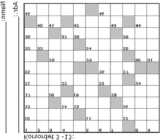 Hjo-Orienteraren Nr 2. 2013 Sida 15 Korsord Vågrätt: 1. Avslöjar handlande 8. Äga 10. Huvudstad 11. Försiktig 13. Teknik 14. Flyttfågel 16. Bombi Bitts kompis 17. Mått, mat eller klander 19. Bubo 20.