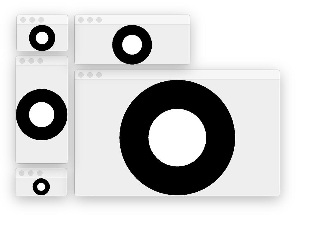 Uppgift 6: [8 poäng totalt] grafik, arv, swing Skriv ett program som ritar två cirklar i mitten av ett fönster. Den större cirkeln bör vara svart.