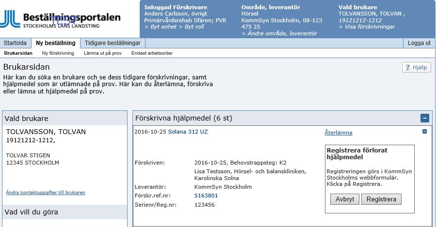 Fyll i formuläret med de obligatoriska uppgifter som behövs för att leverantören ska kunna få ersättning från beställaren eller för