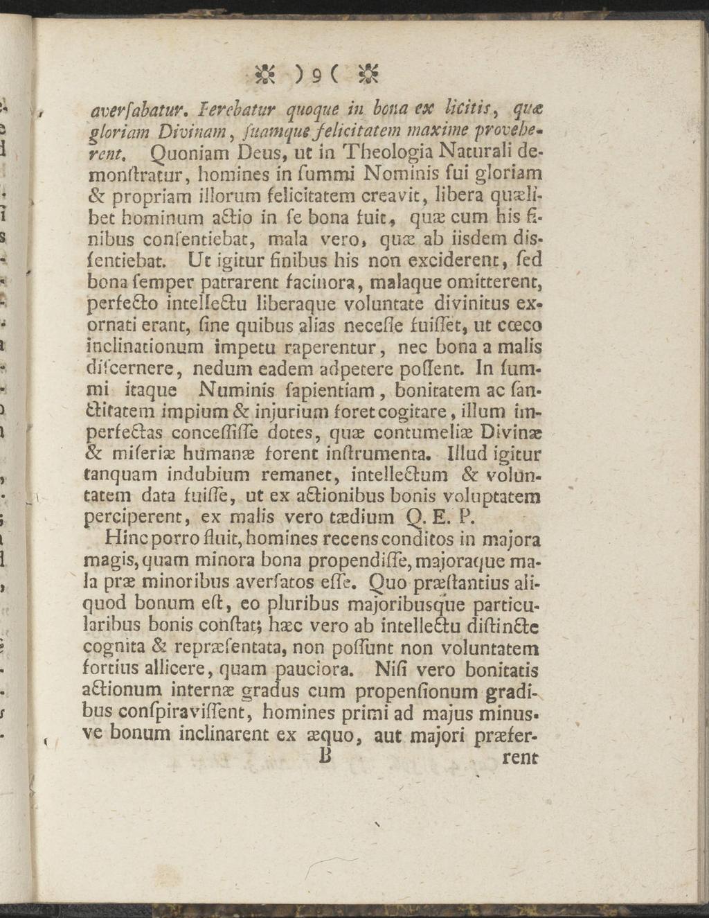 $ )9( 5K avevfabatuv, levebatur quoque in bona ex Ileitis, qua gloriam Divinam, fuamque felicitatem maxime provebe. rent.