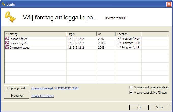 Logga in i HogiaLön Plus För att komma vidare så att du kan arbeta i HogiaLön Plus markerar du