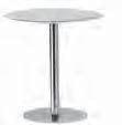 Vitpigmenterat eklaminat, Formica F1079, med fasade kanter 418125-1-9 Bord 750 x 750 mm 15 kg 0,2 m³ H 720 Ståbord Kromad CORNFLAKE, Bordssystem pelare/fot Vitlaminerad plywood, Formica K 1040, med