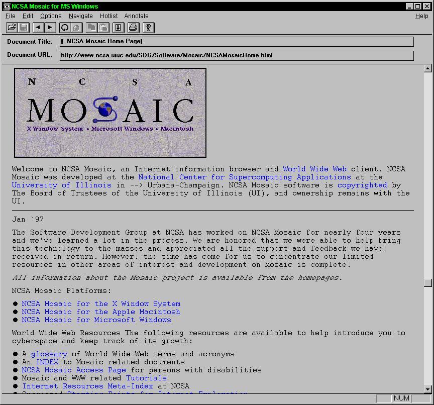 1993 Mosaic Tjoho bilder! http://www.nsf.