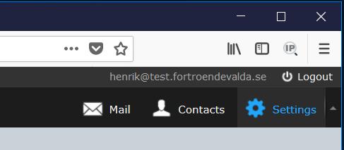 Språket i webmailen styrs av din dators inställningar.