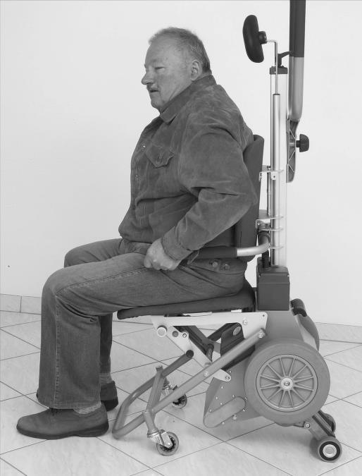(inklusive sportrullstolar), uppför trappor utan några modifieringar på rullstolen, och utan att ta bort hjulen. Spårvidden på rullstolen bör inte överstiga 73 cm (mätt på utsidan av hjulen).