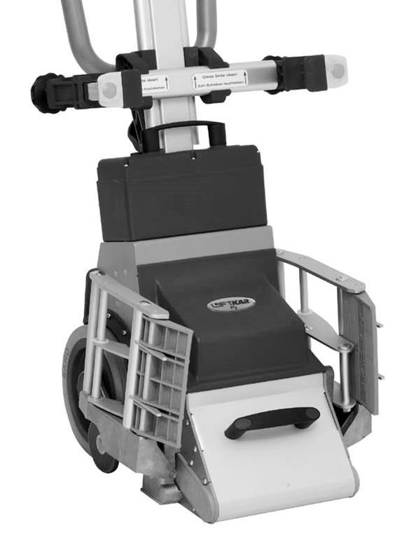3.3 PT-Universal-modellen för alla typer av rullstolar Med denna modell kan du transportera alla typer av rullstolar (inklusive sportrullstolar) uppför trappor utan några modifieringar
