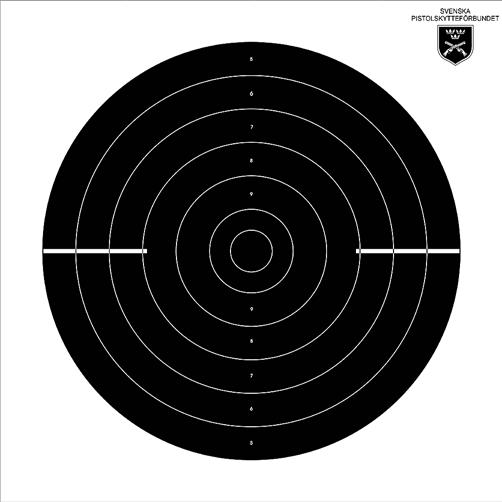 Svenska Pistolskytteförbundet J.7 Mål J.7.1 Allmänt Målet utgörs av snabbpistoltavla. Spegel är tillåten. Skjutavstånd 25 m ±0,25.