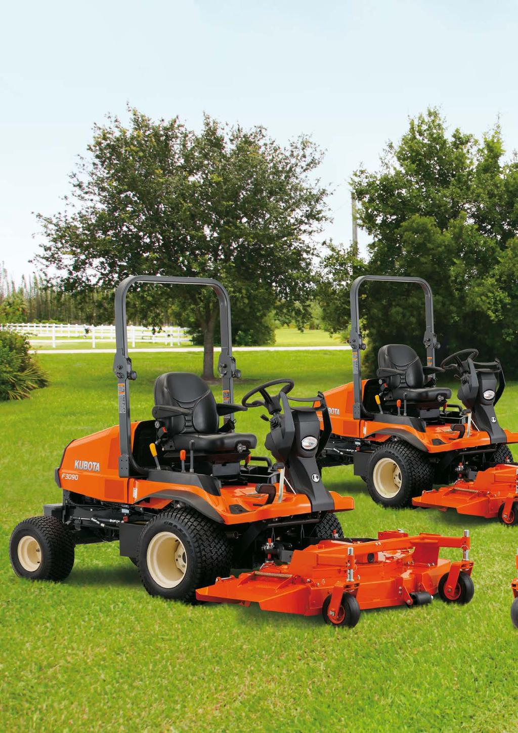 Oavsett klippbehov finns det en Kubota F-Serie som kan göra jobbet med kraft, precision och