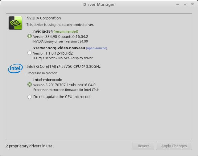 KAPITEL 6 Drivrutiner En av de första sakerna du bör göra efter att ha installerat Linux Mint är att kontrollera om det finns några drivrutiner som datorn behöver.