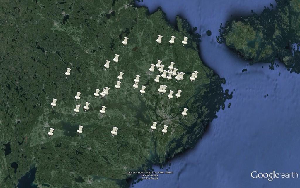 INDATA I datamaterialet anges volym vid avlägg i m 3 fub. För omräkning till ton har omräkningsfaktorn 1 m 3 fub = 0,43 tts använts, fukthalt 40 %, vilket ger 0,72 råton per m 3 fub. Tabell 1.