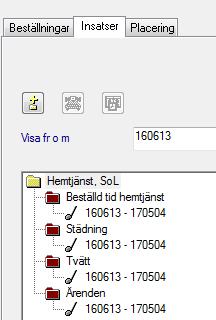 1.4 Skapa detaljrad på insatsen 1.4.1 Gå vidare till flik Insatser: - 6 -