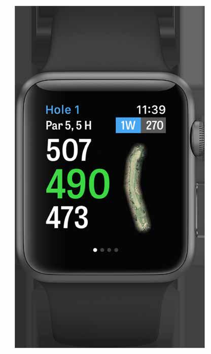 APPLE WATCH Synka din iphone till din Apple Watch och njut av Golfshots funktioner på din handled.